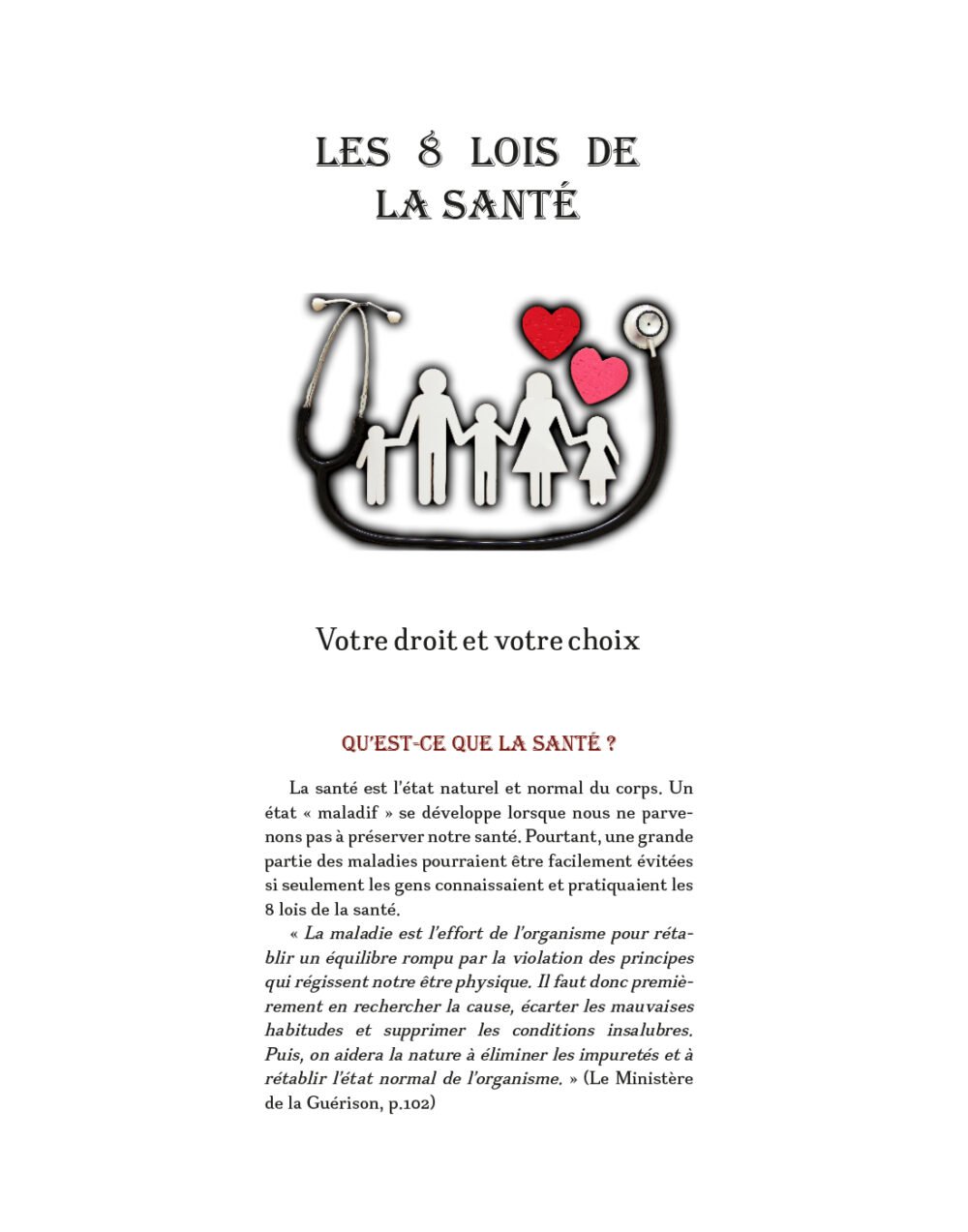 Les 8 lois de la santé (FR-EN)