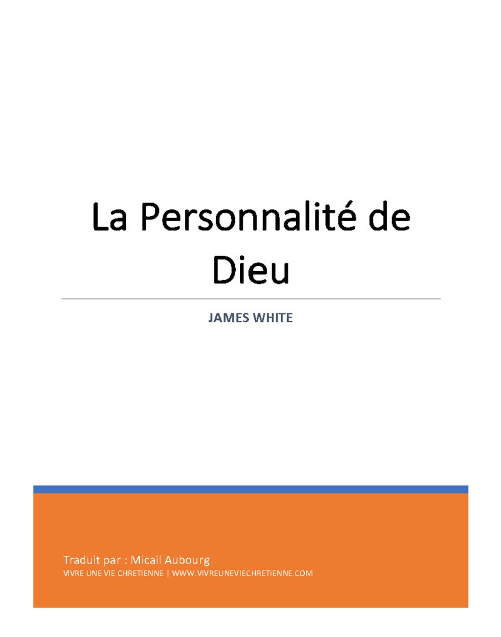 La Personnalité de Dieu